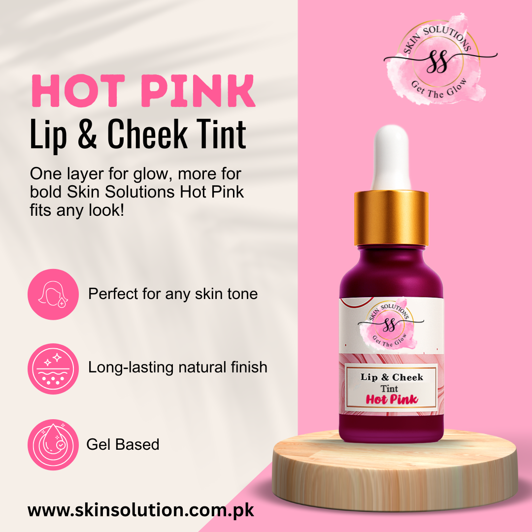 Lip and Cheek Tint – Cherry Red / Hot Pink