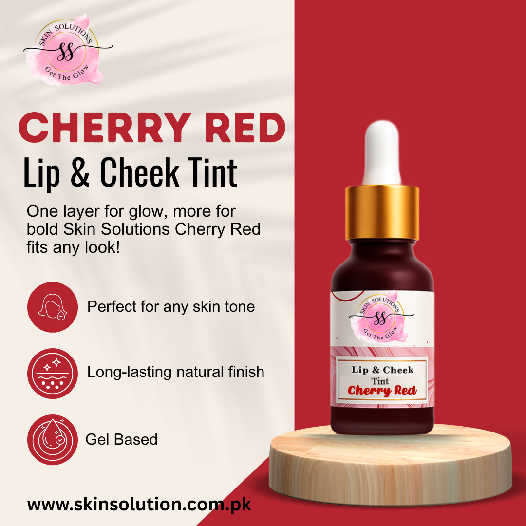 Lip and Cheek Tint – Cherry Red / Hot Pink