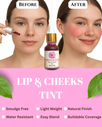 Lip and Cheek Tint – Cherry Red / Hot Pink