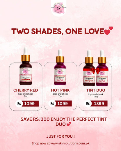 Lip and Cheek Tint – Cherry Red / Hot Pink